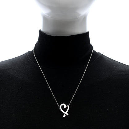 Tiffany Sterling Silver Paloma Picasso Loving Heart Pendant Necklace 2 of 4