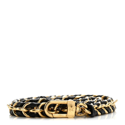 Louis Vuitton Calfskin Vanity Chain Pouch Shoulder Strap Black Gold 1 of 3