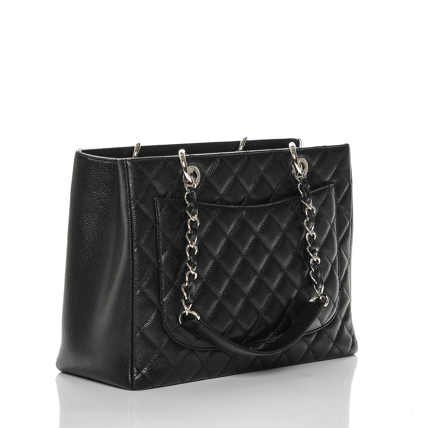 Caviar Quilted Grand Shopping Tote GST Black