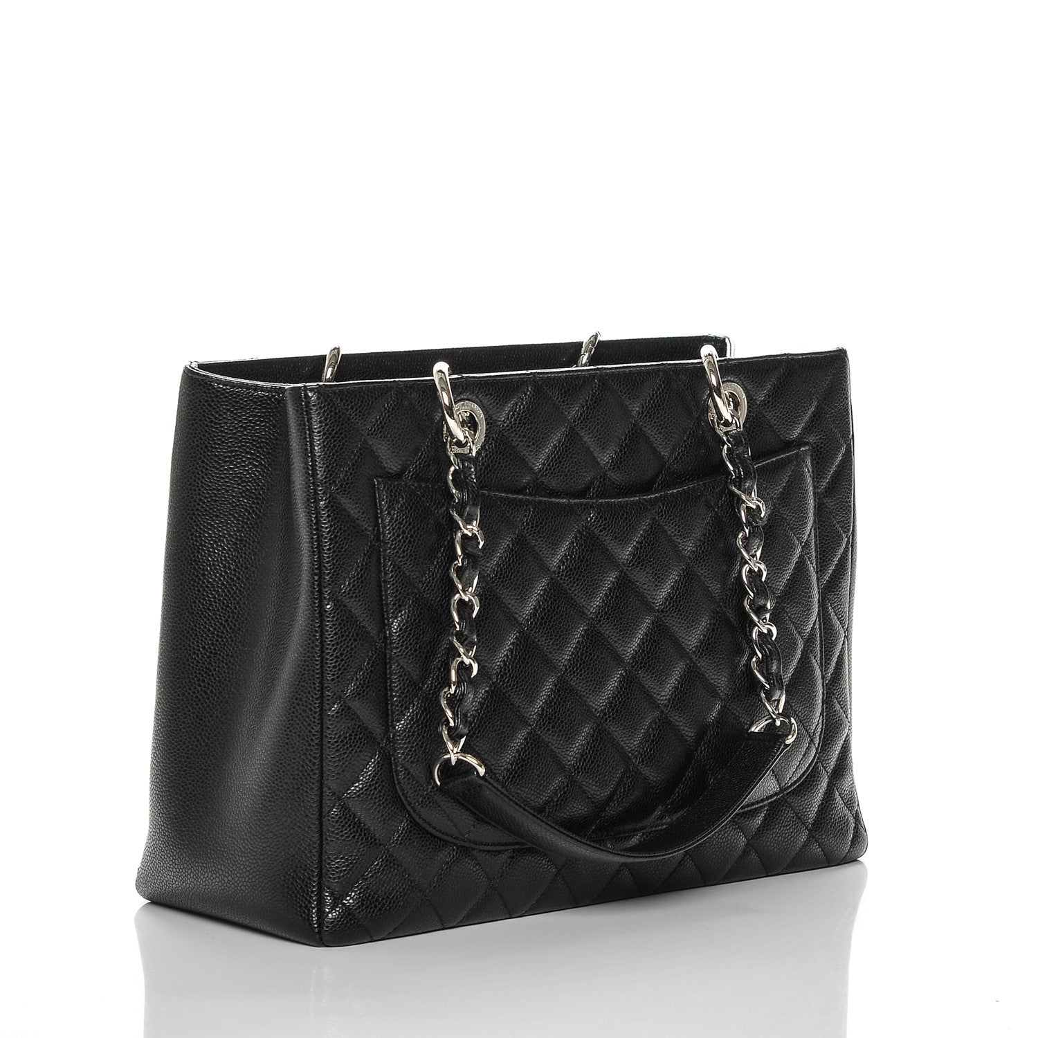 Chanel Caviar Quilted Grand Shopping Tote GST Black 3 of 7