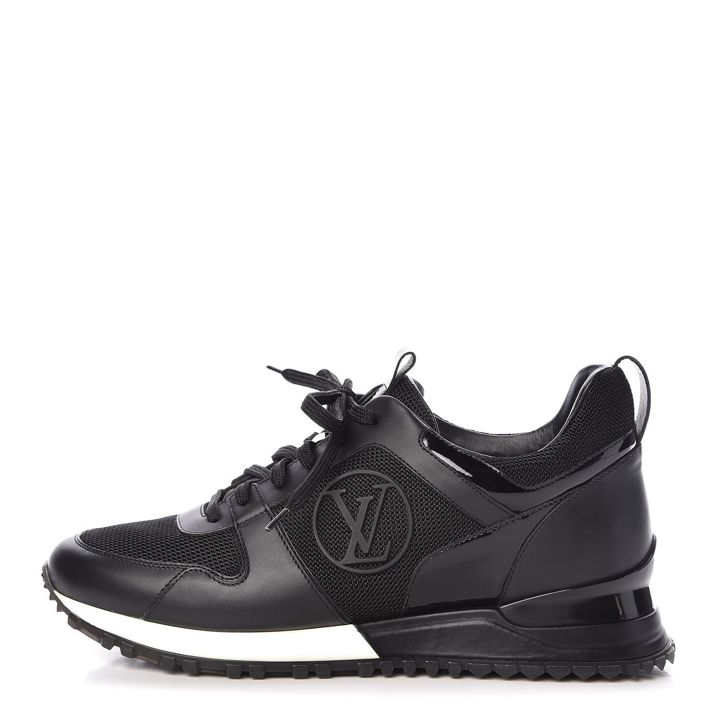 Calfskin Run Away Sneakers 38 Black