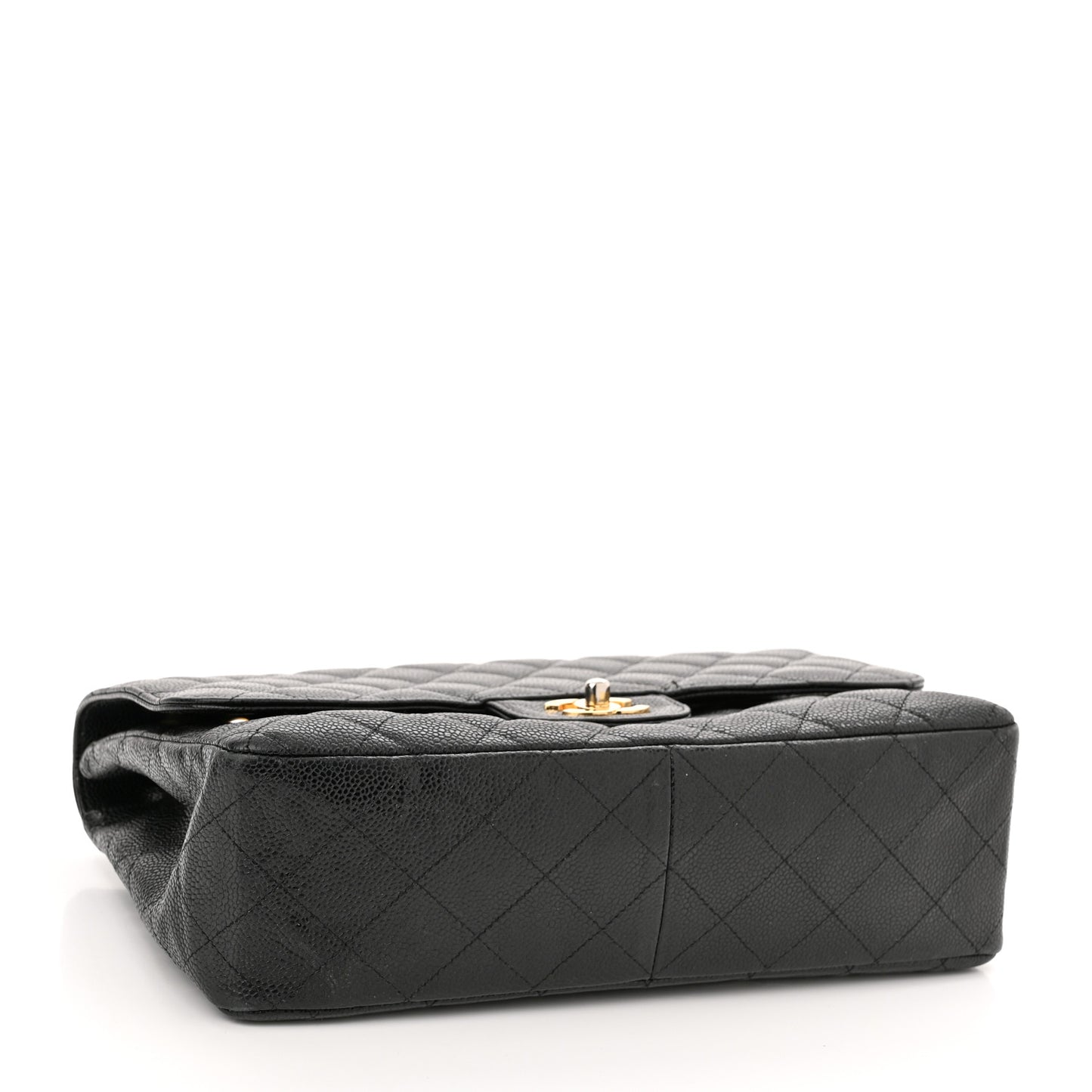 Caviar Quilted Jumbo Single Flap Black