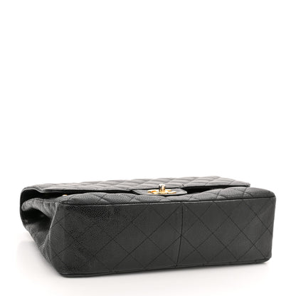 Chanel Caviar Quilted Jumbo Single Flap Black 4 of 11
