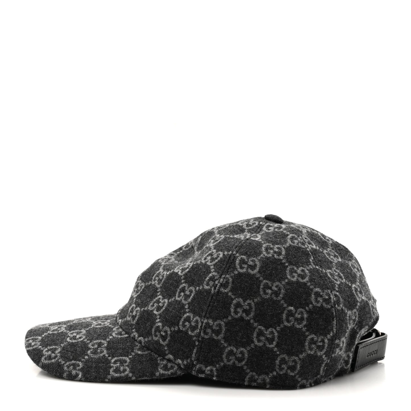 Covered Wool GG Monogram Baseball Hat L Grey Dark Grey