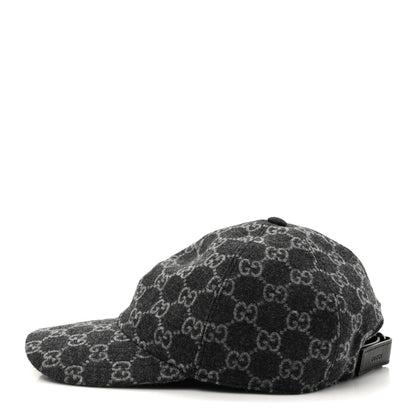 Gucci Covered Wool GG Monogram Baseball Hat L Grey Dark Grey 3 of 9
