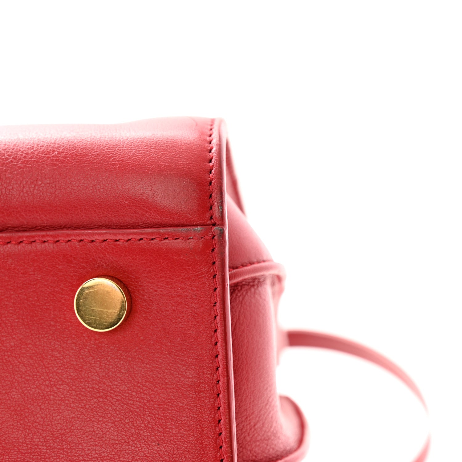 Saint Laurent Calfskin Small Sac De Jour Lipstick Red 12 of 13