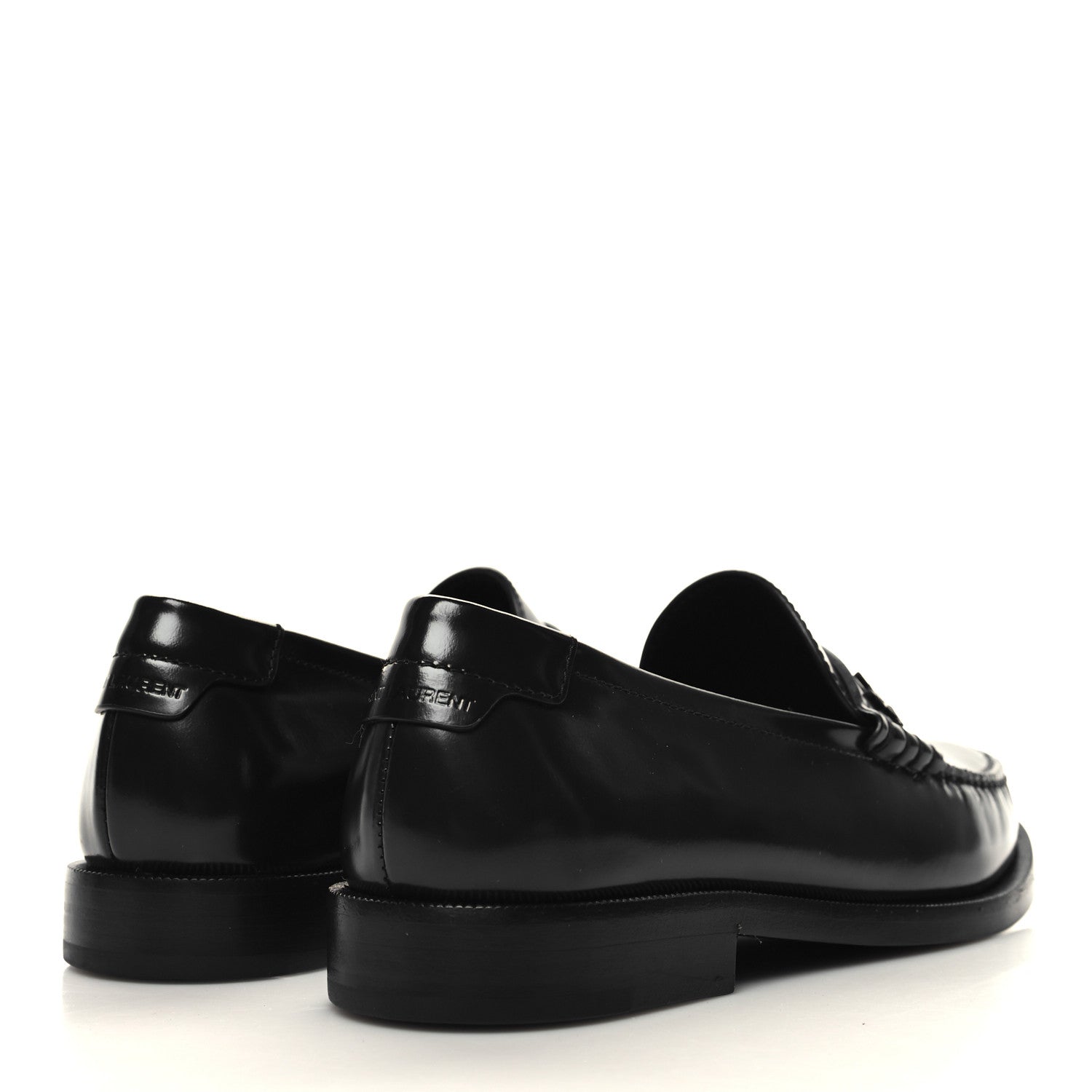 Saint Laurent Calfskin Penny Loafers 37 Black 4 of 8
