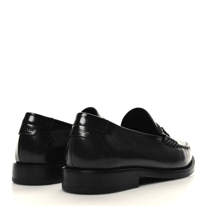 Saint Laurent Calfskin Penny Loafers 37 Black 4 of 8