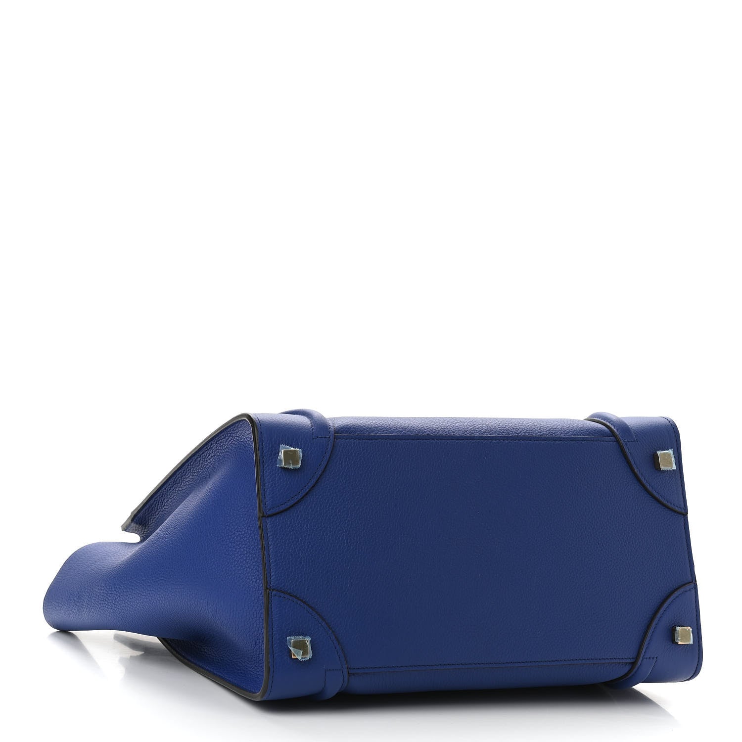 Celine Drummed Calfskin Mini Luggage Indigo 3 of 8
