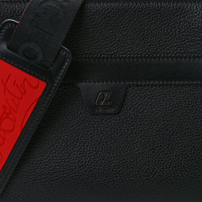 Christian Louboutin Calfskin Empire Rubber Ruisbuddy Messenger Bag Black Loubi 7 of 10