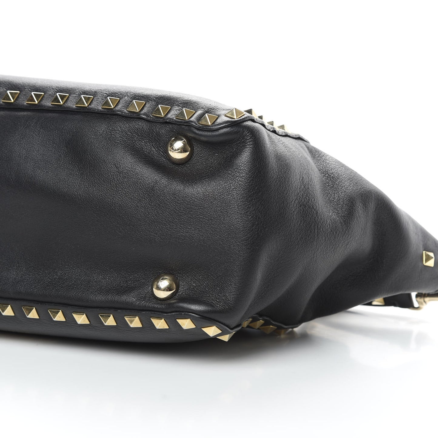 Vitello Small Rockstud Tote Black