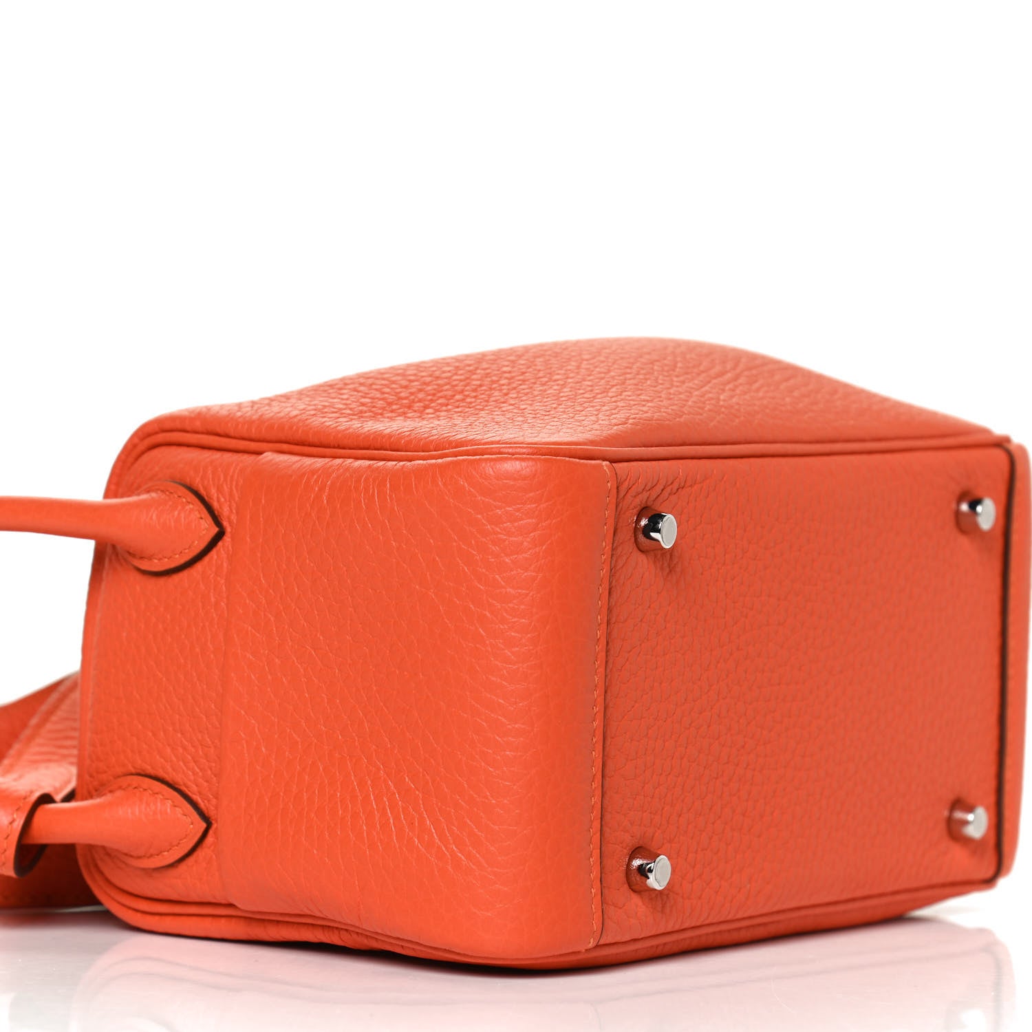 Hermes Taurillon Clemence Mini Lindy 20 Feu 8 of 10