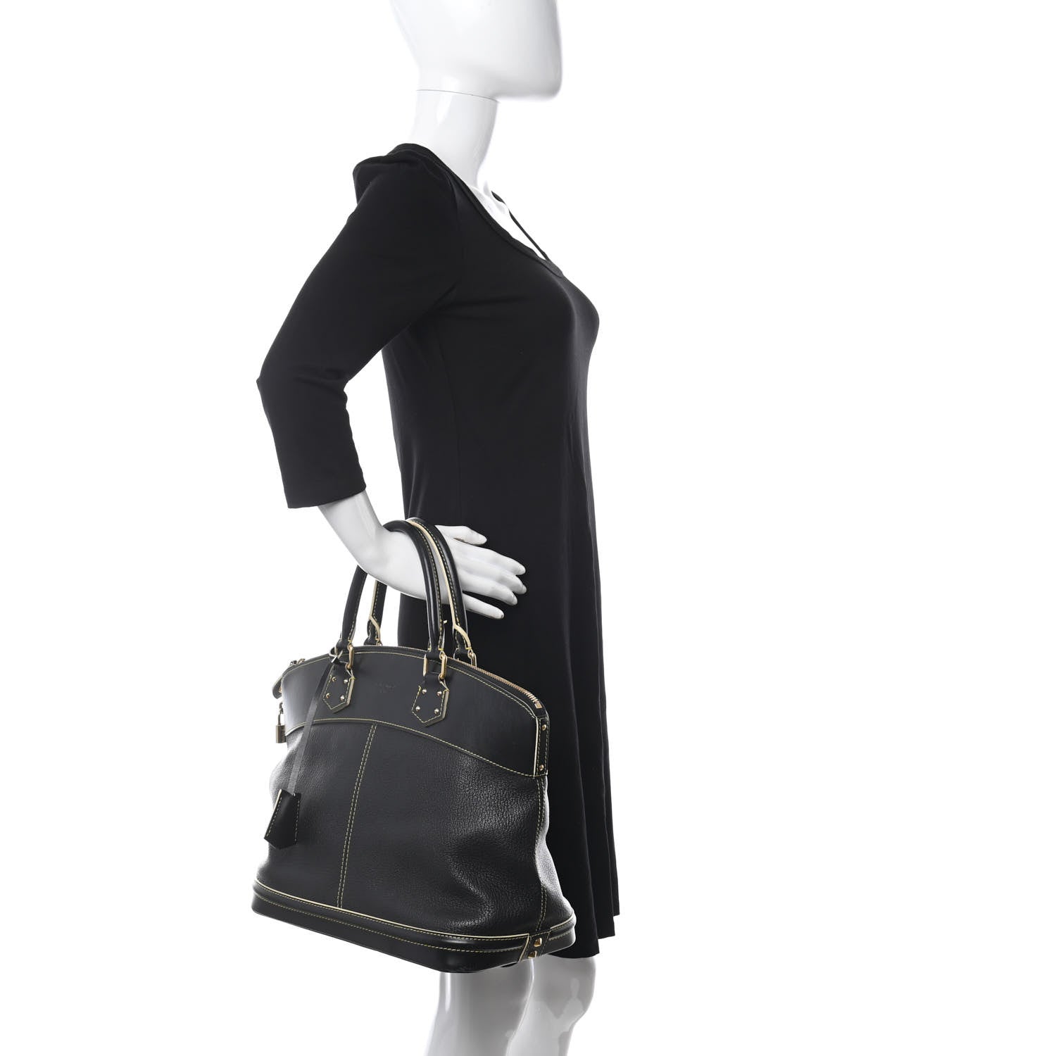 Louis Vuitton Suhali Lockit MM Black 2 of 16