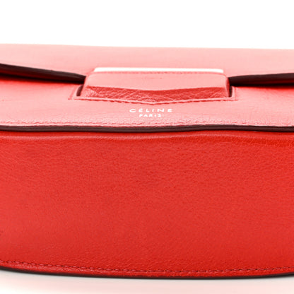 Celine Grained Calfskin Small Trotteur Coquelicot 10 of 12