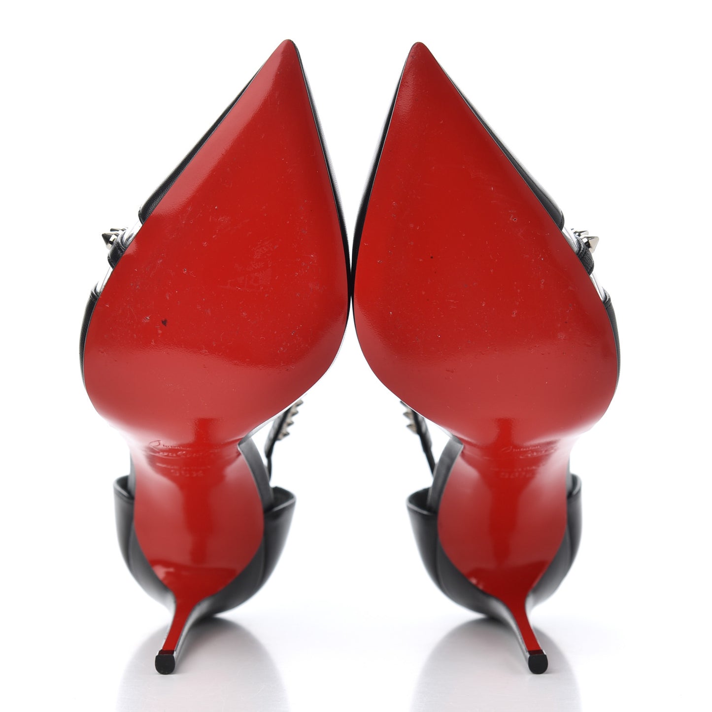 Kid PVC Spike Cross 100 Pumps 36.5 Black Silver