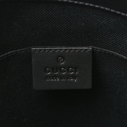 Gucci GG Supreme Monogram Web Small Flat Messenger Bag Black Grey 6 of 10