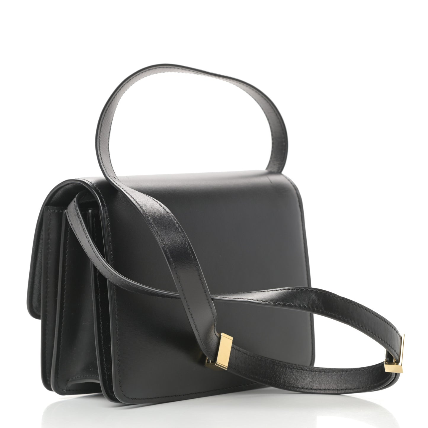 Box Calfskin Small Classic Box Flap Bag Black