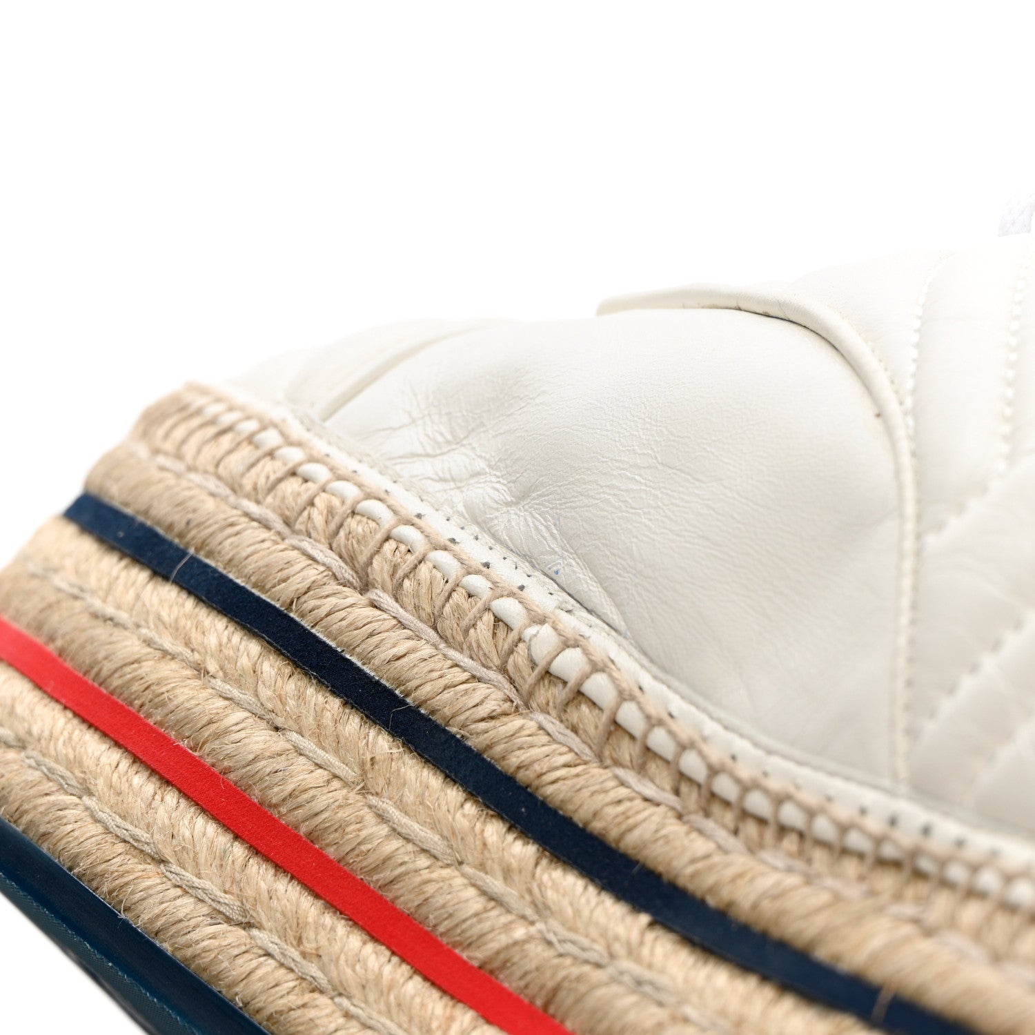 Gucci Nappa Matelasse GG Pilar Flatform Lace-Up Espadrilles 41 Great White 12 of 15