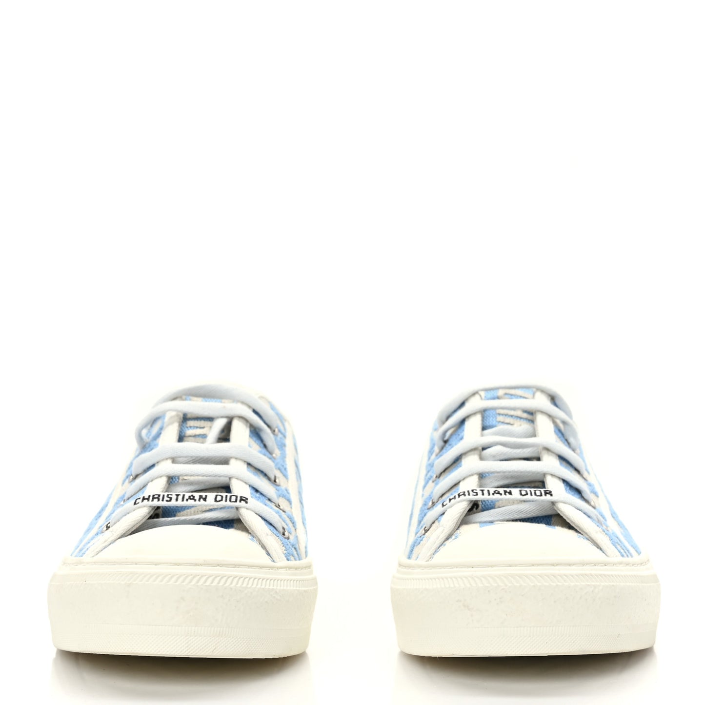 Canvas Oblique Walk'N'Dior Low Top Sneakers 39.5 Cornflower Blue