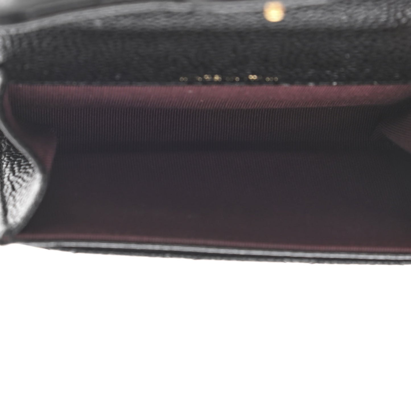 Caviar Quilted Flap Card Holder Black