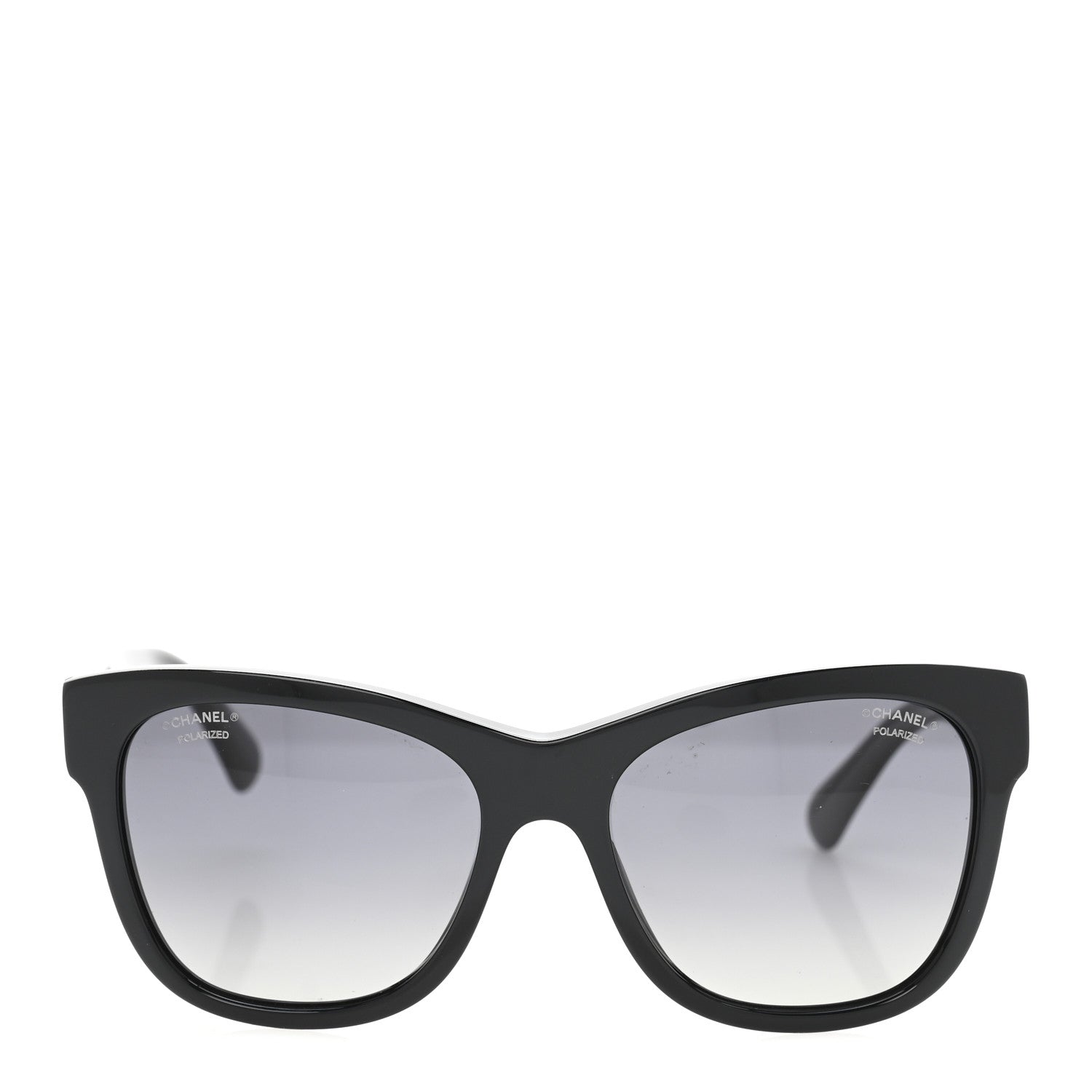 Chanel Acetate Polarized Square CC Sunglasses 5380 Black 2 of 7