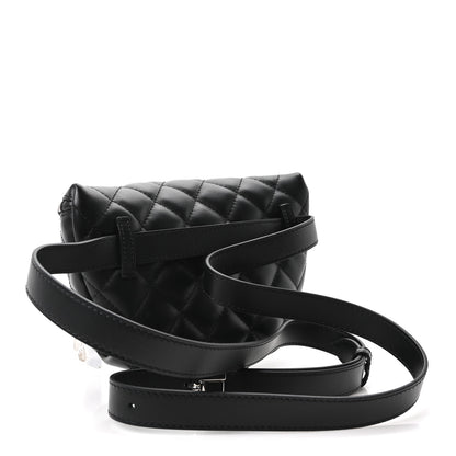 Chanel Calfskin Quilted Uniform Waist Belt Bag Black 2 of 10