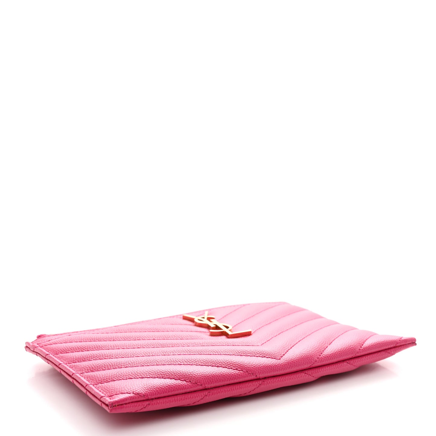 Grain De Poudre Chevron Monogram Bill Pouch Fresh Fuxia