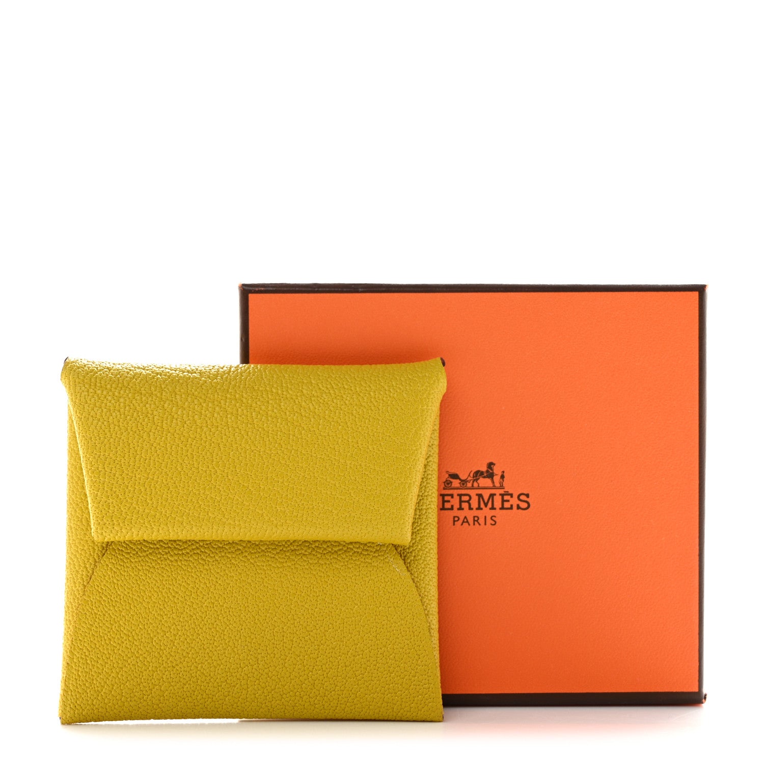 Hermes Chevre Mysore Bastia Verso Coin Purse Cumin Orange 8 of 8
