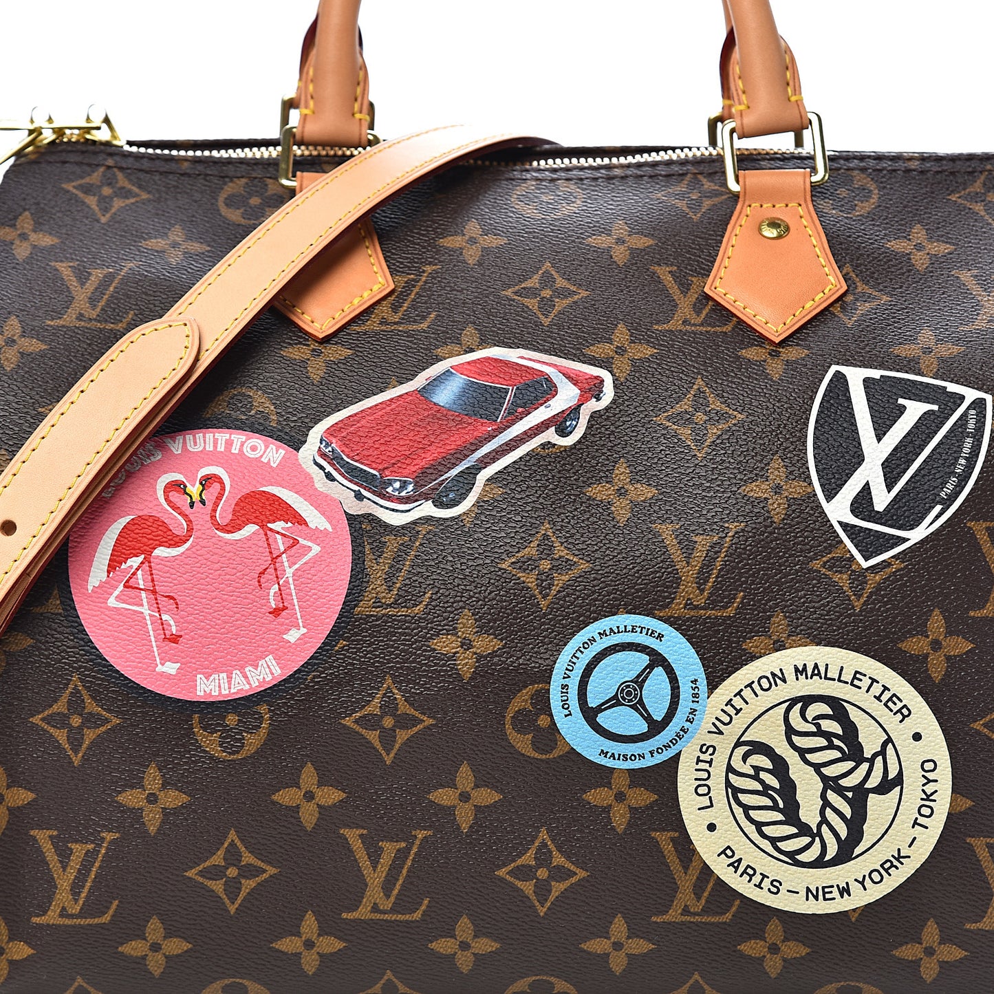 Monogram World Tour Speedy Bandouliere 30