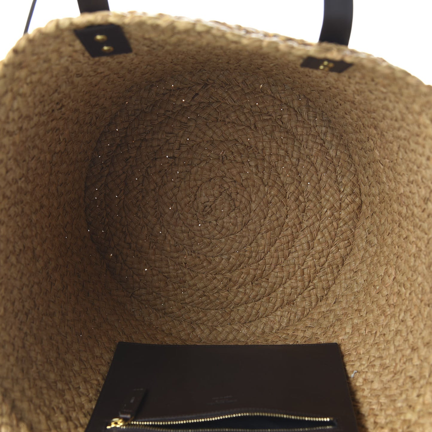 Raffia Calfskin Medium Panier Tote