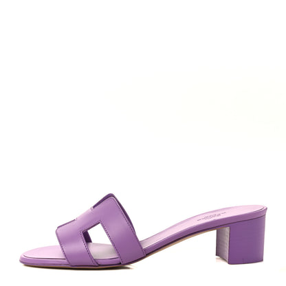 Hermes Calfskin Oasis Sandals 38 Violet 1 of 9