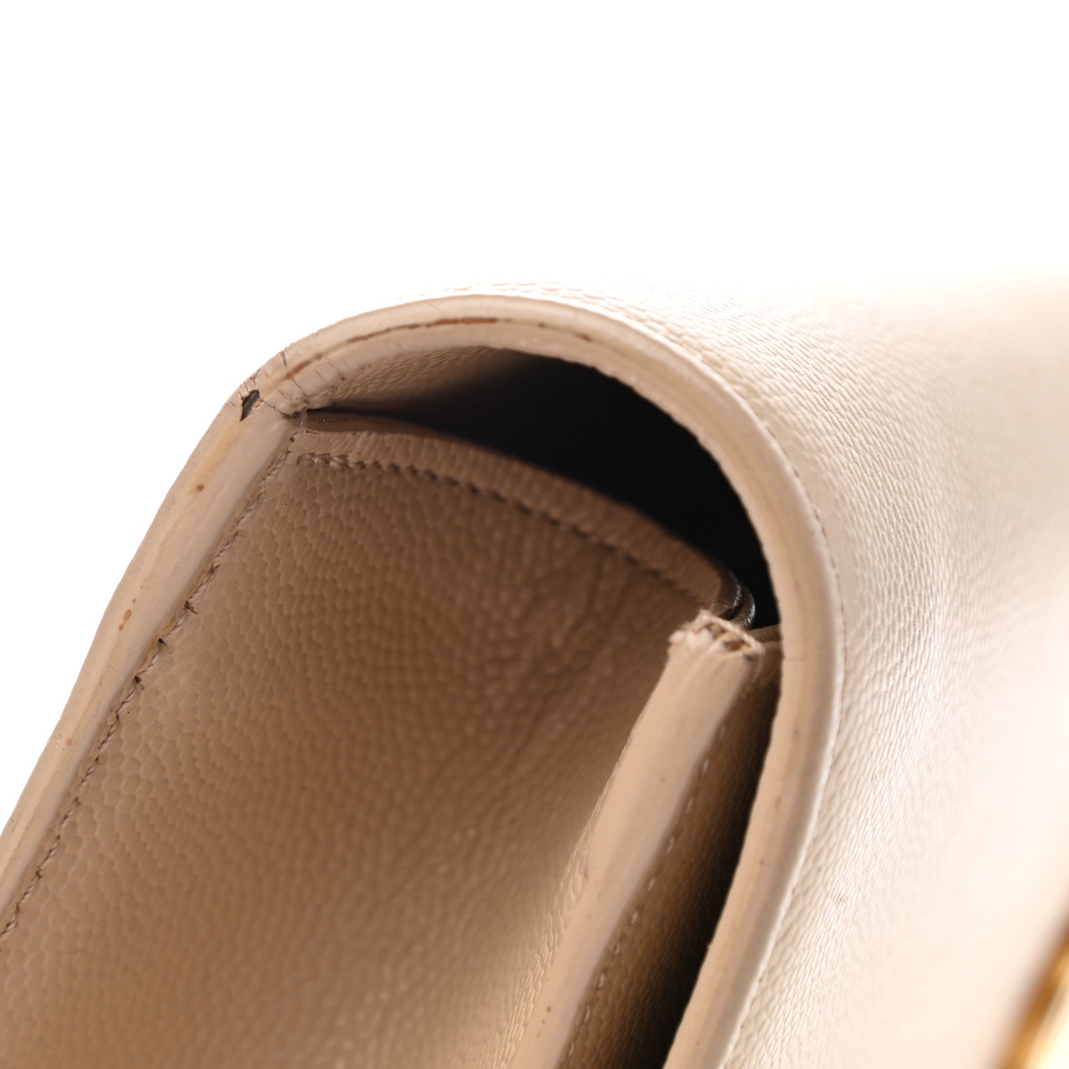 Saint Laurent Grain De Poudre Classic Monogram Cassandre Clutch Nude Powder 10 of 12