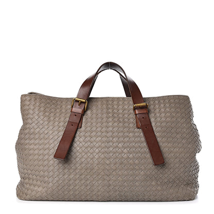 Bottega Veneta Intrecciato Light Calf Shopper Tote Khaki Brown 1 of 11