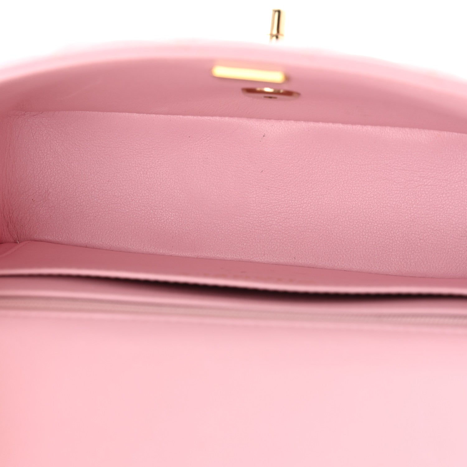 Chanel Lambskin Quilted Mini Top Handle Rectangular Flap Light Pink 5 of 13