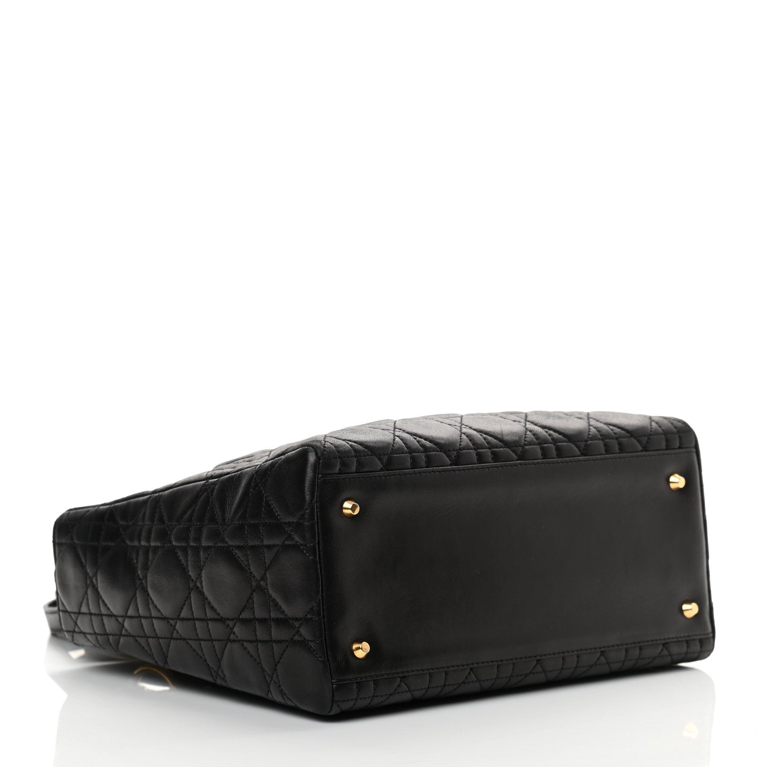 Christian Dior Lambskin Cannage Medium Lady Dior Black 4 of 13