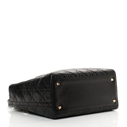 Christian Dior Lambskin Cannage Medium Lady Dior Black 4 of 13