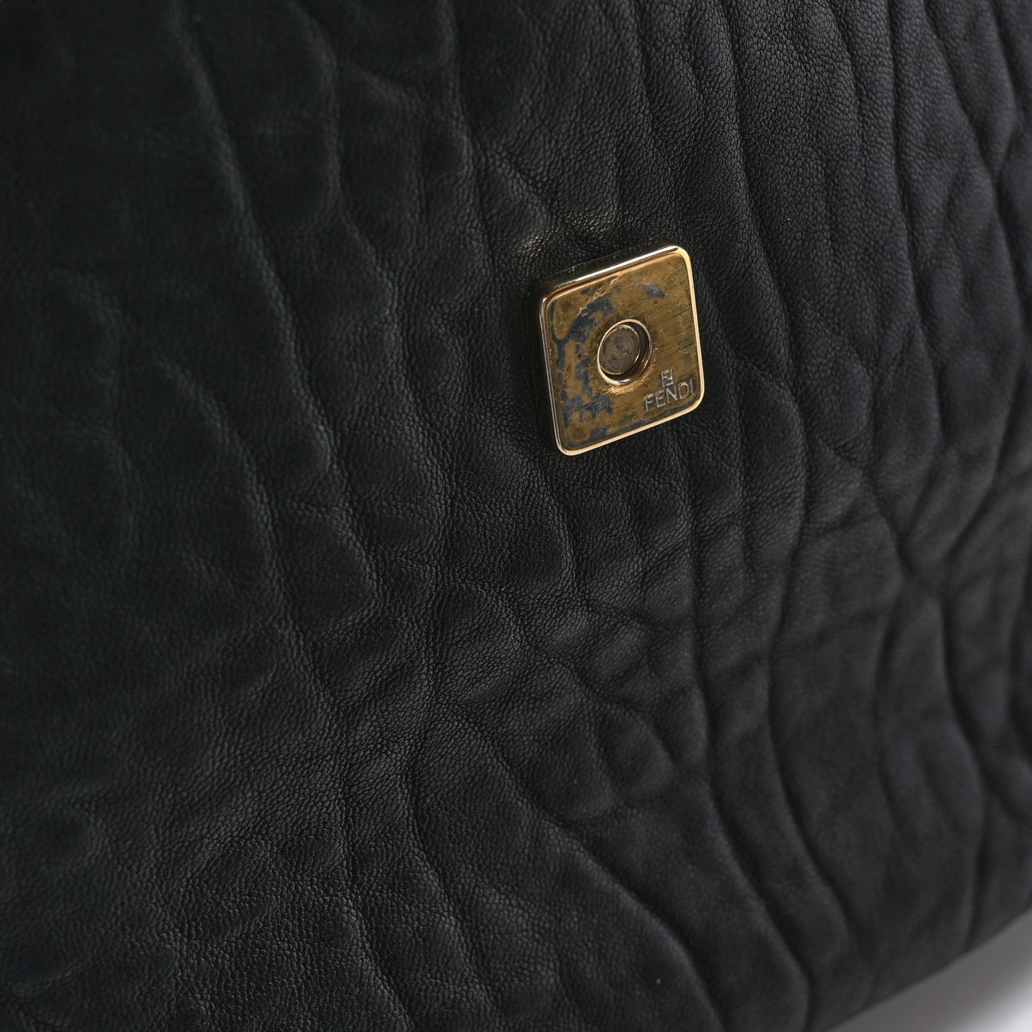 Crinkled Lambskin Mia Shoulder Flap Black