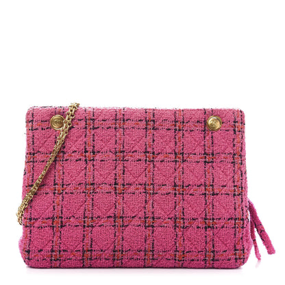 Chanel Tweed Crossbody Bag Pink 1 of 15
