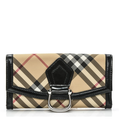 Burberry Nova Check Continental Wallet Black 1 of 8