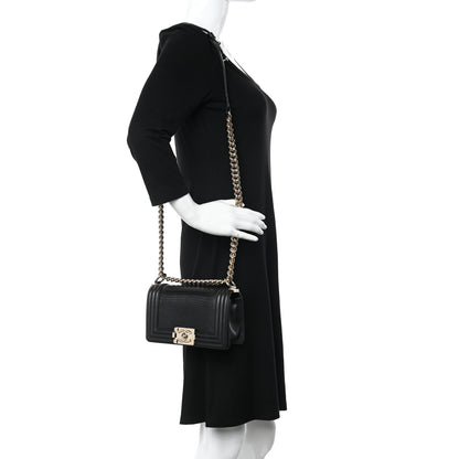 Chanel Lizard Calfskin Small Boy Flap Black 2 of 11