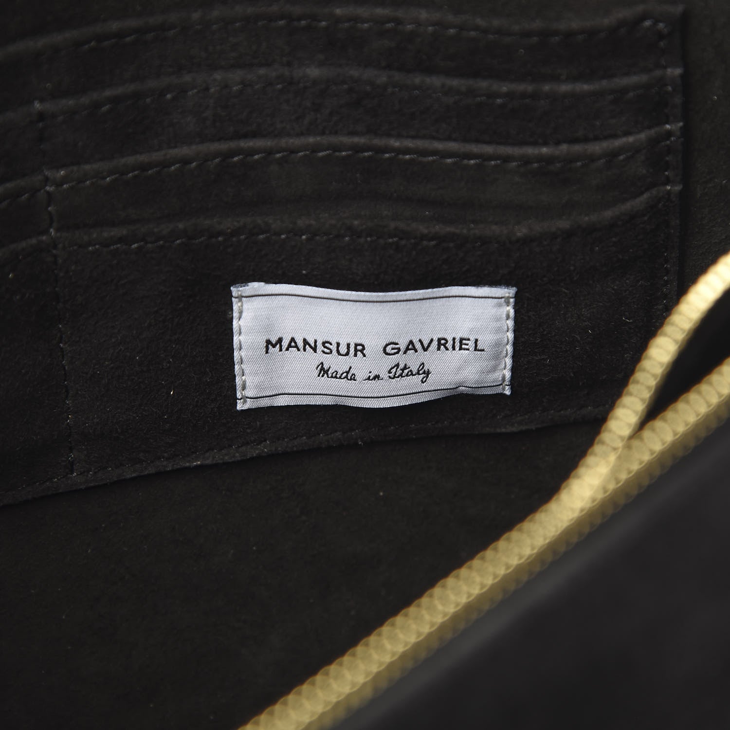 Mansur Gavriel Suede Envelope Flat Clutch Black 6 of 8