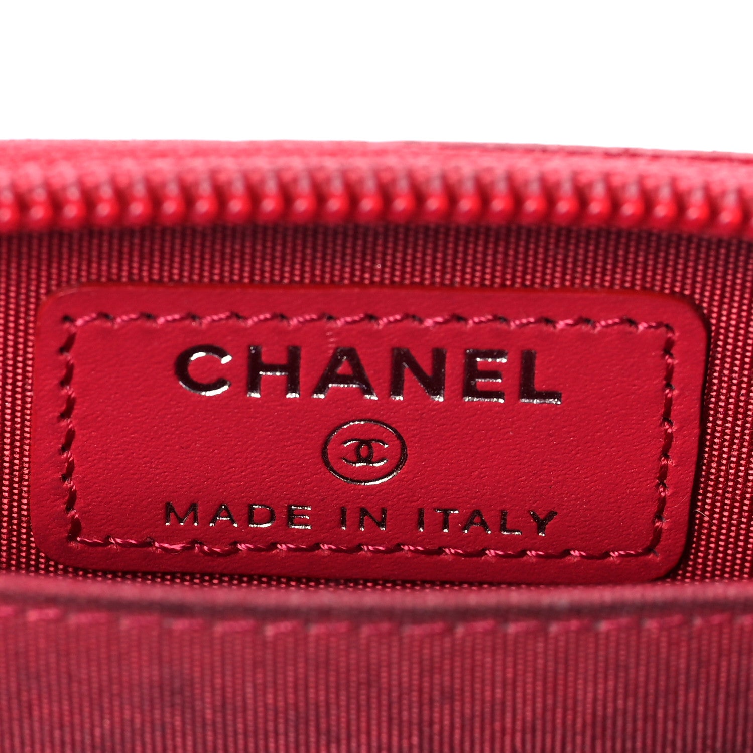 Chanel Caviar Timeless CC Zip Around Coin Purse Red 6 of 10
