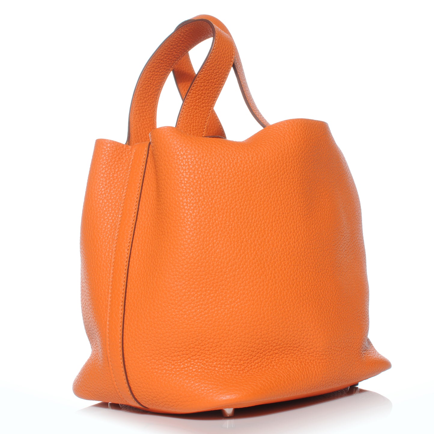 Taurillon Clemence Picotin Lock MM Orange