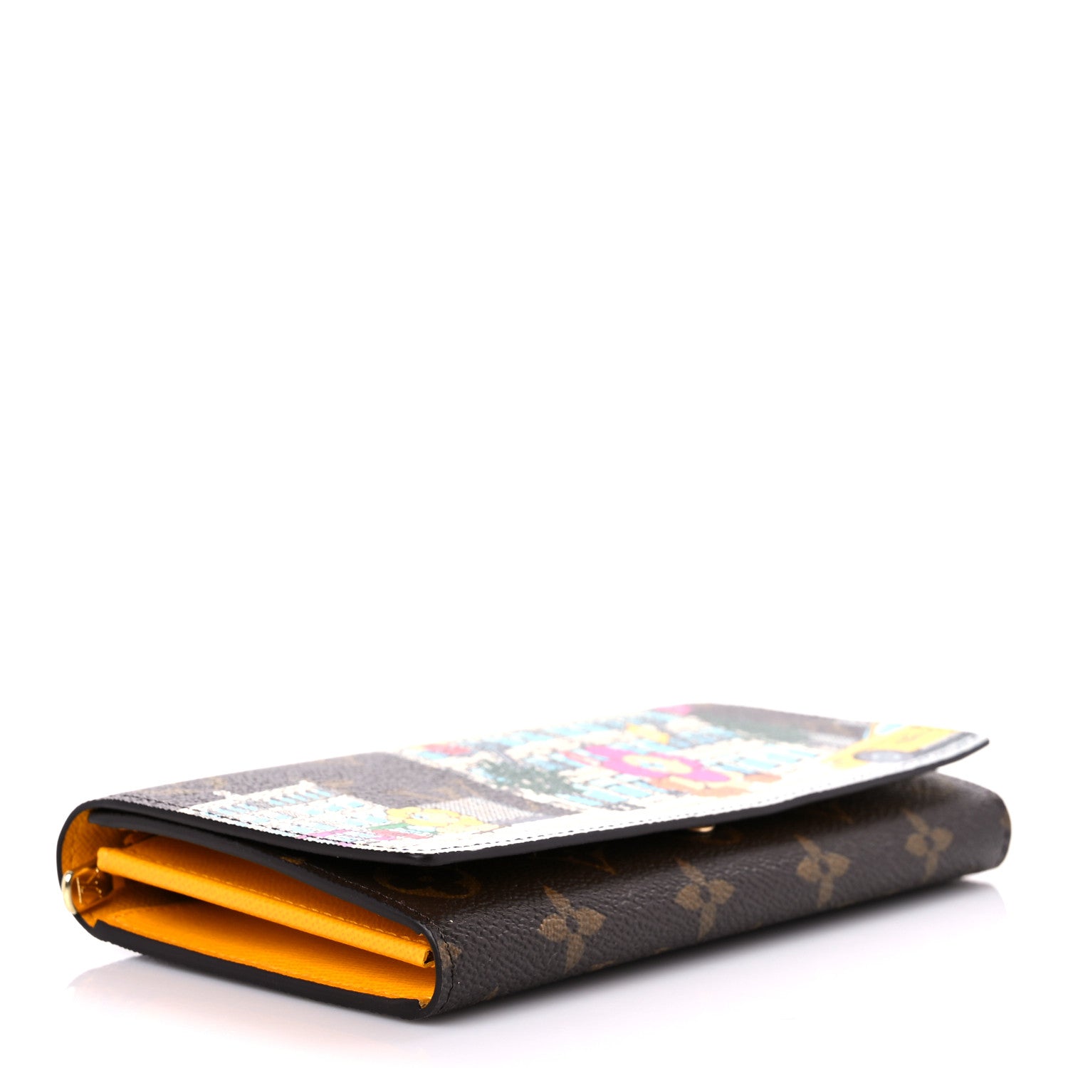 Louis Vuitton Monogram 2022 Christmas Animation Sarah Wallet Yellow 4 of 8