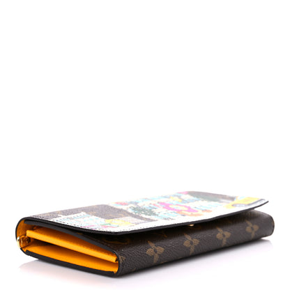 Louis Vuitton Monogram 2022 Christmas Animation Sarah Wallet Yellow 4 of 8