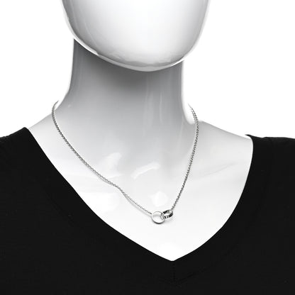 Cartier 18K White Gold Interlocking LOVE Necklace 2 of 4
