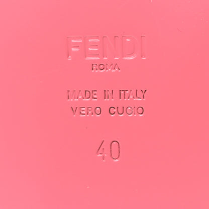 Fendi Vitello Cuoio Baguette Flat Slide Sandals 40 Pink Dalia 8 of 10