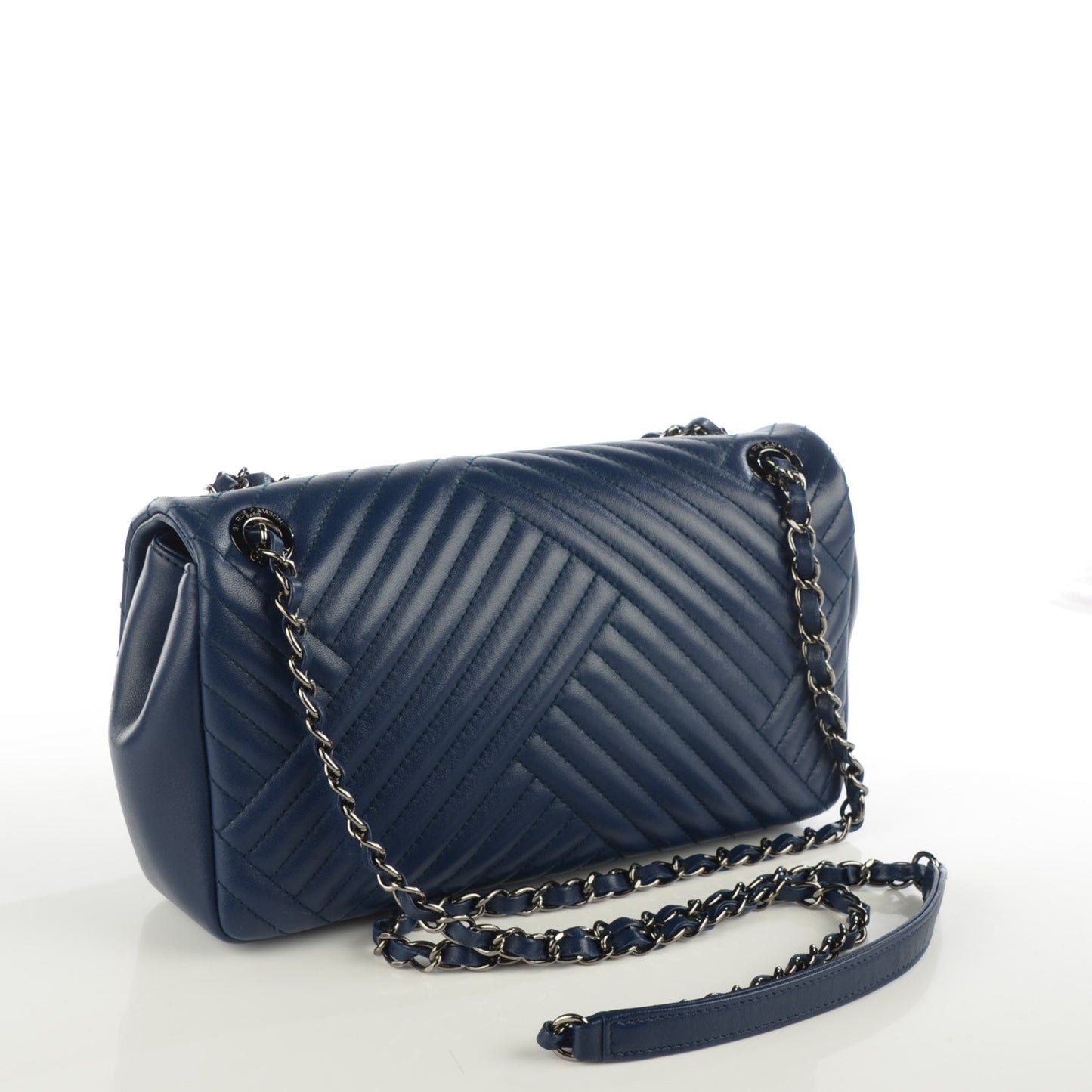 Lambskin Medium CC Crossing Flap Navy