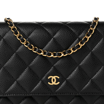 Chanel Caviar Quilted Wallet on Chain WOC Black 9 of 12