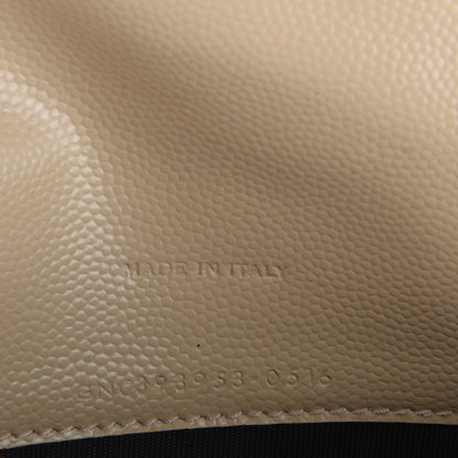 Saint Laurent Grain De Poudre Matelasse Chevron Monogram Envelope Chain Wallet Nude Powder 7 of 7